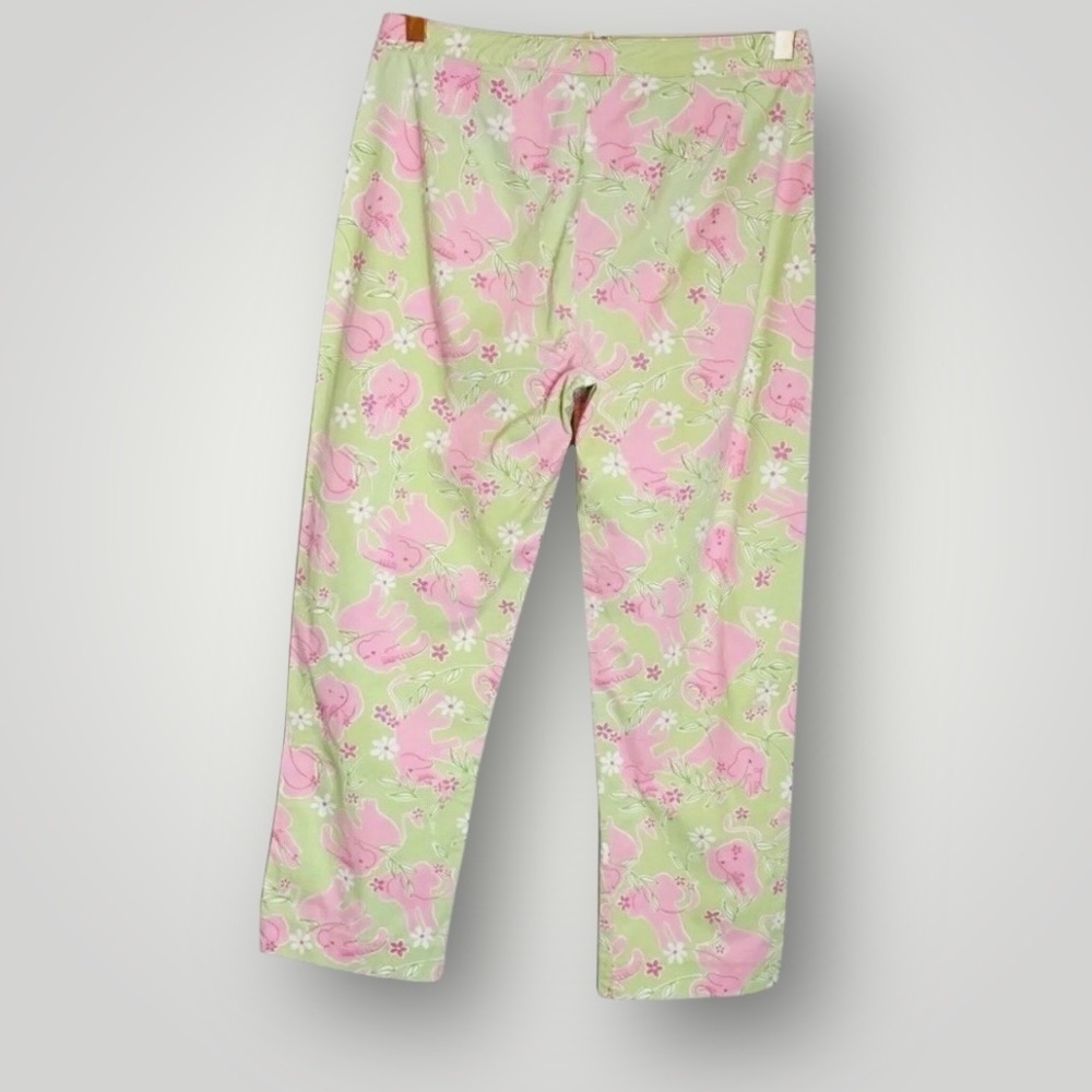 Lilly Pulitzer | Key West Circus Elephant Capri Pants Coin Pocket Vintage - Picture 4 of 8